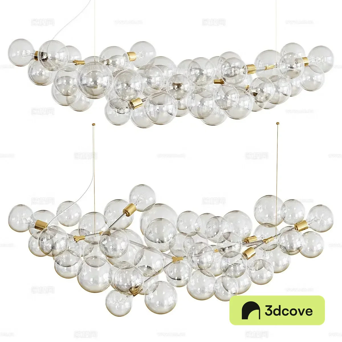 Modern glass spherical chandelier