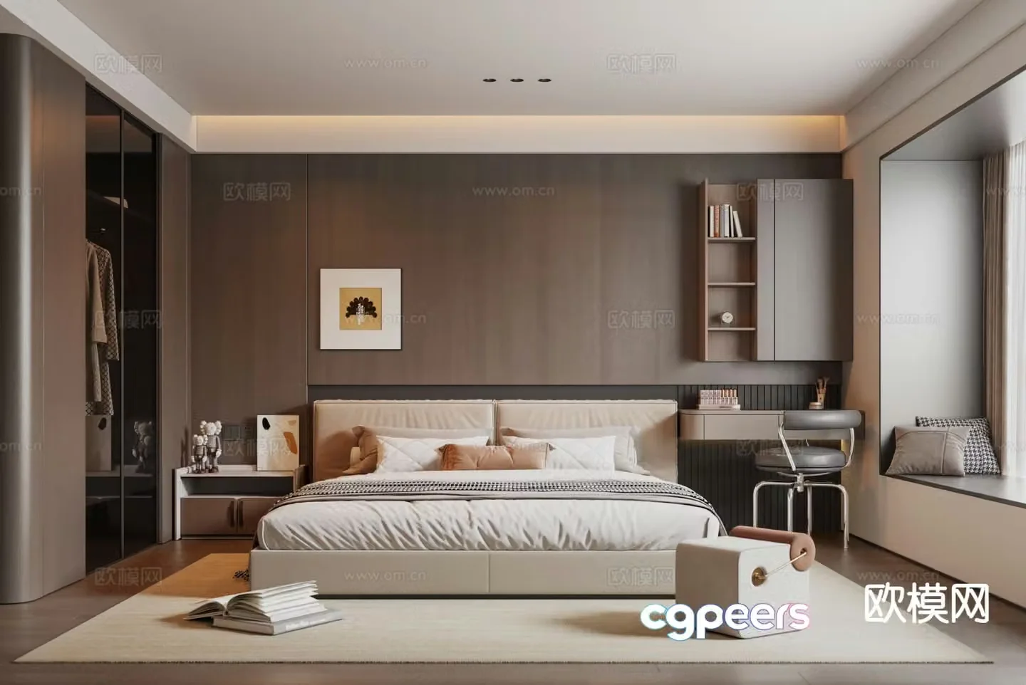 Italian style bedroom second bedroom 3d model