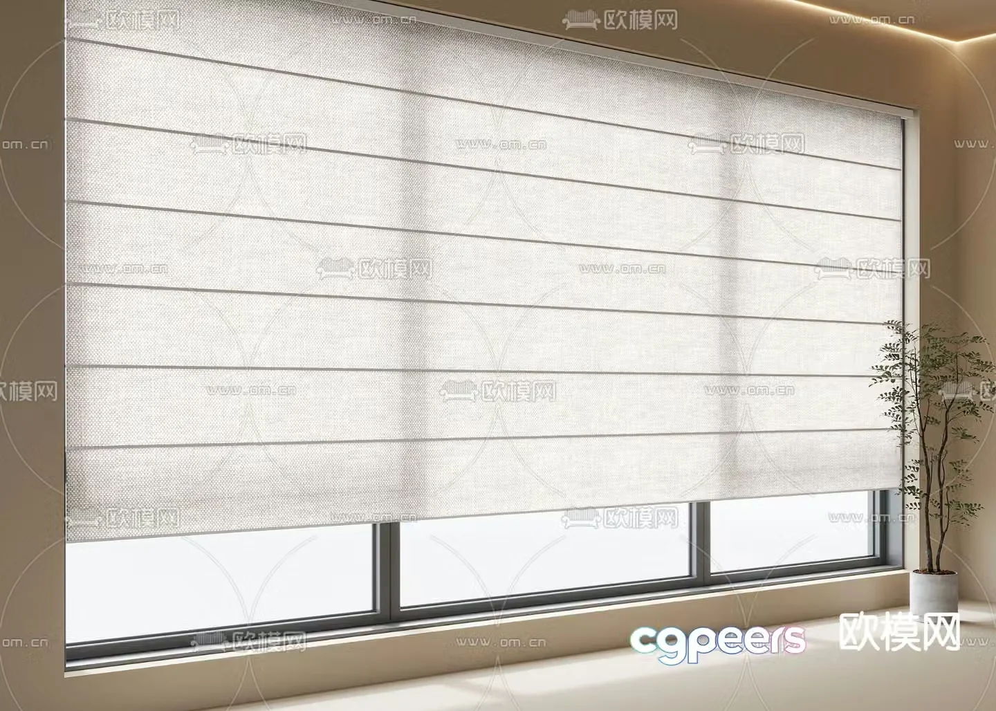Modern curtains Dream curtains Blackout curtains 3D model