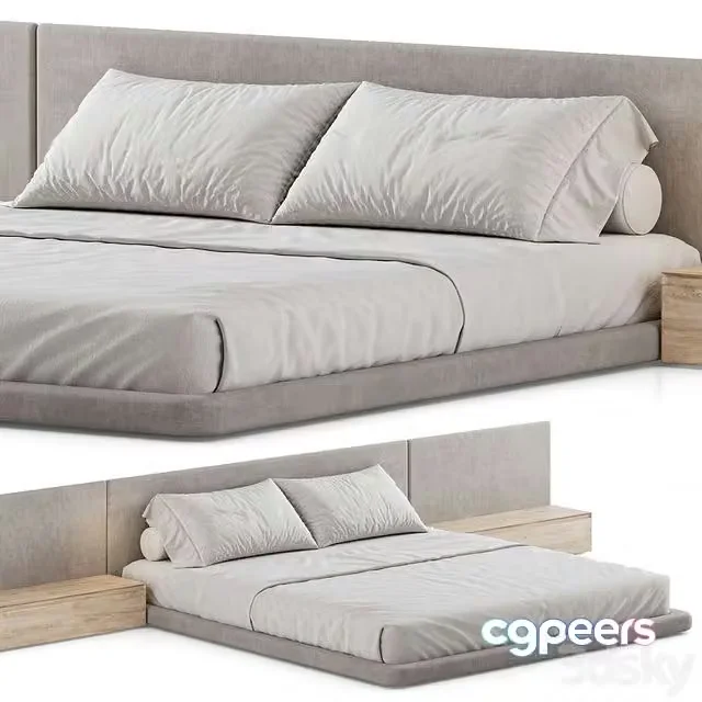 3ds Max Free – Double bed 05