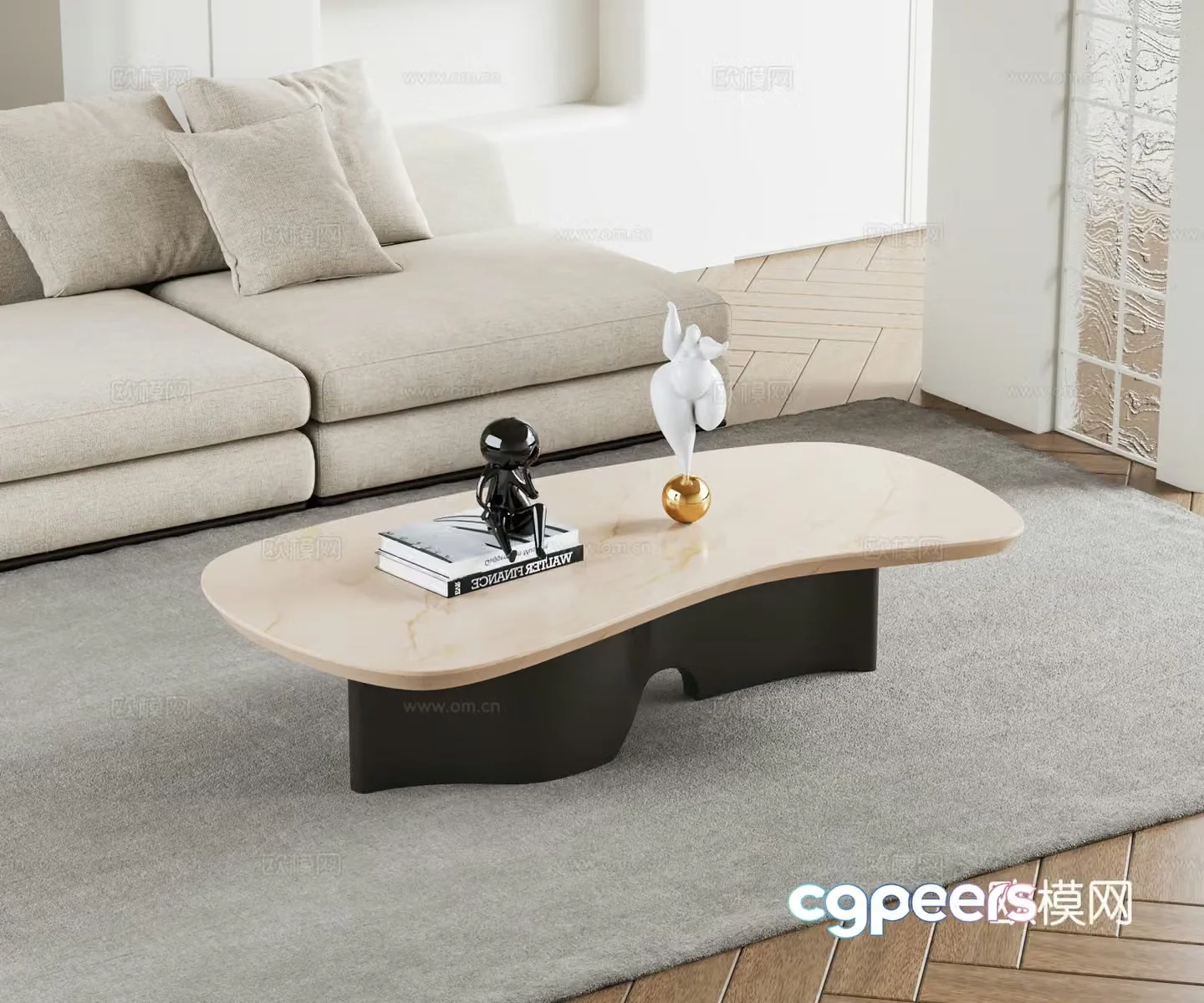 Modern coffee table 3d model