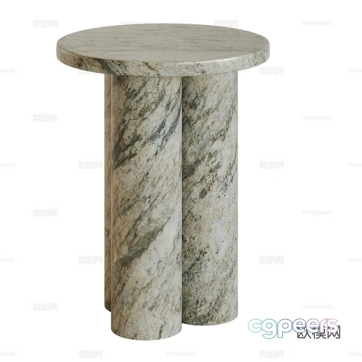Modern Italian Tisbury marble side table 3D model