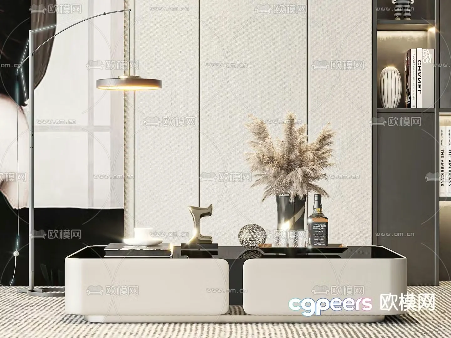 Coffee table square table 3d model