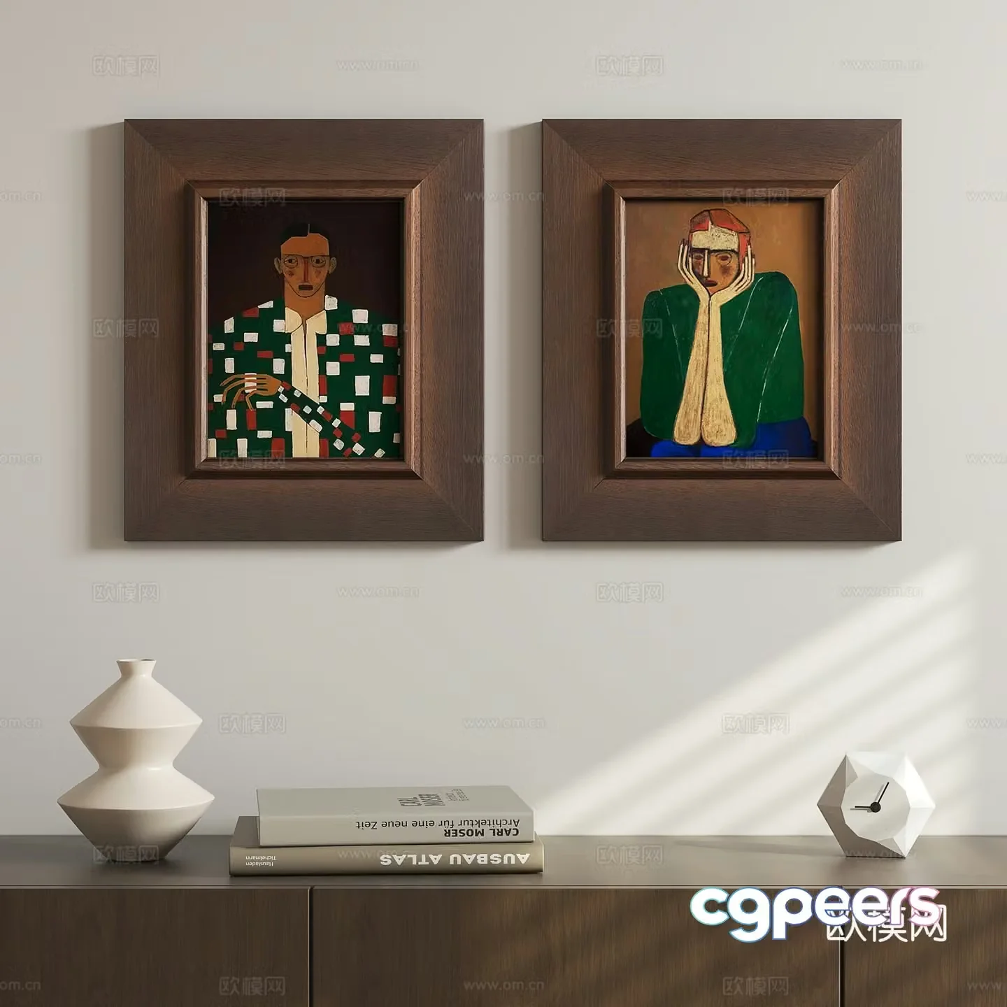 French medieval hanging painting 3D model