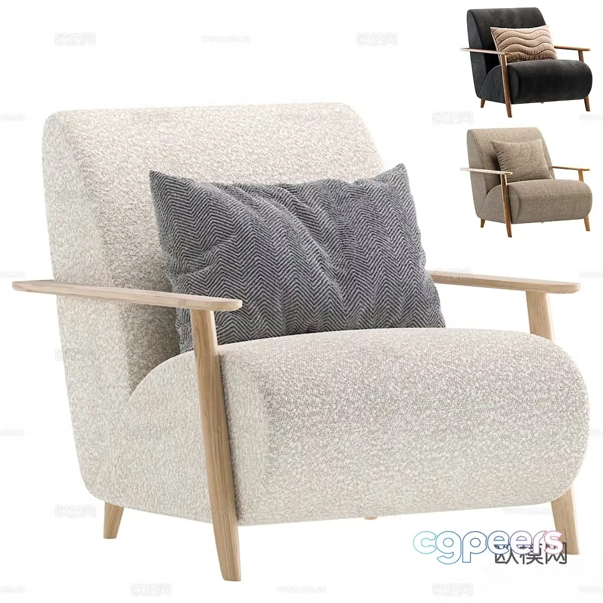 New Chinese casual chair 3D model