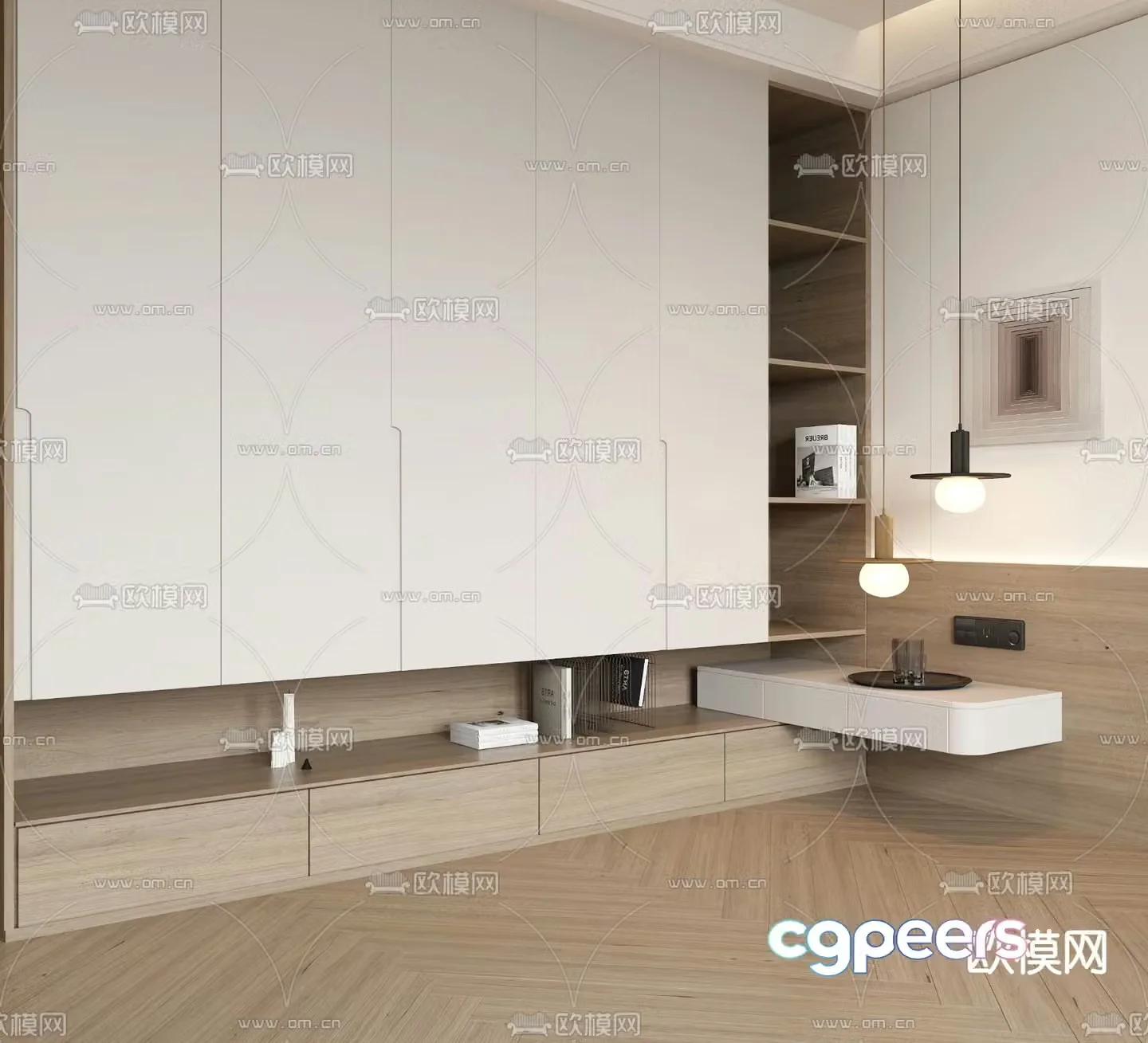 Modern Wardrobe Storage Cabinet Storage Cabinet 3D Model
