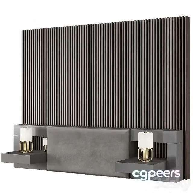 3ds Max Free – Wall Headboard Collection № 007