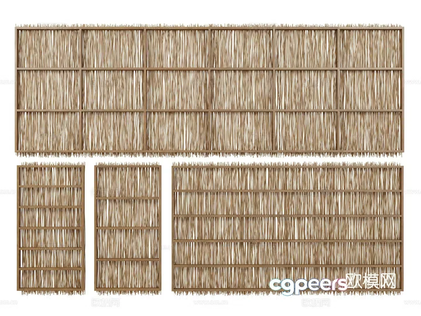 Modern wooden ceiling wooden beams floor wooden roof 3d model