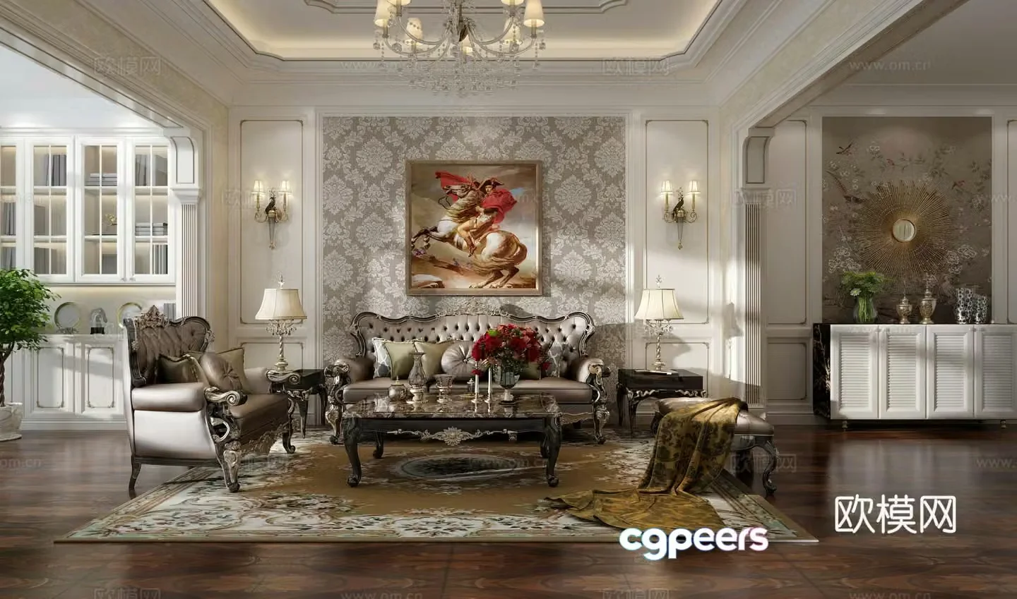 French living room 3d model