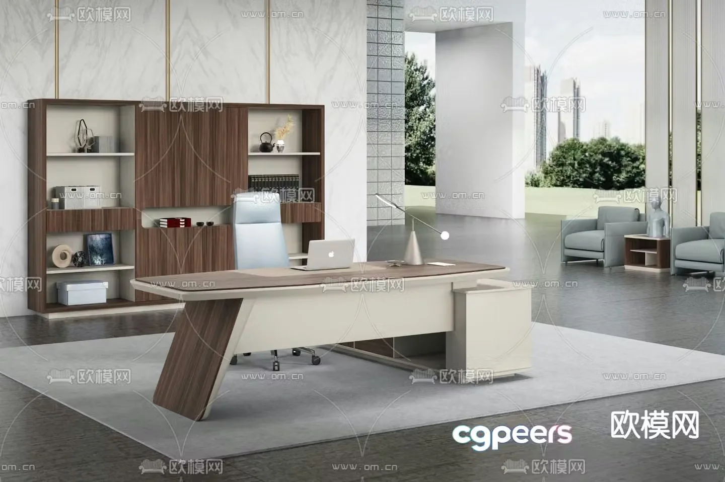 Executive desk executive desk boss desk 3D model