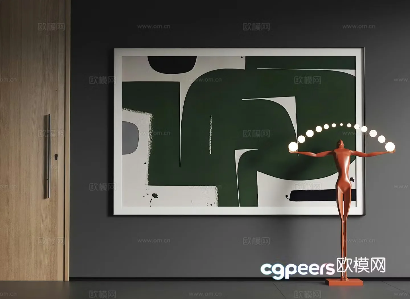 Modern large-scale hanging paintings Modern abstract hanging paintings Modern simple hanging paintings 3d model