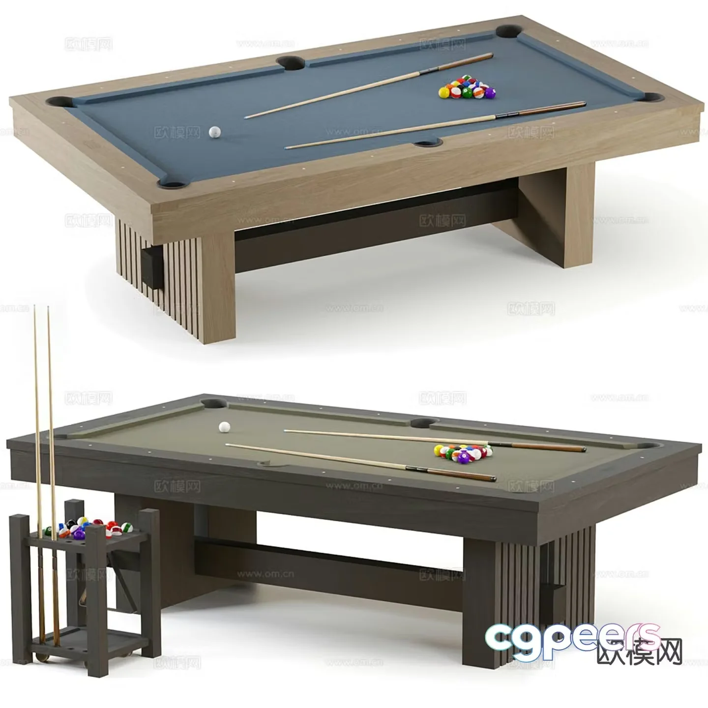 Modern billiard table 3d model