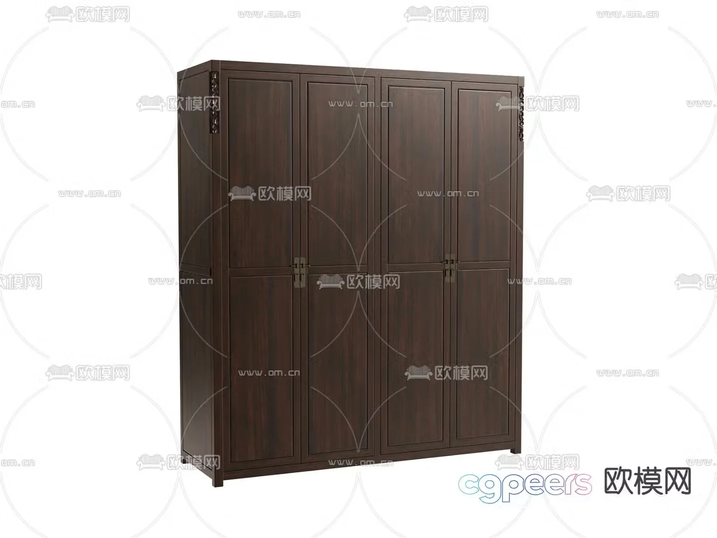 New Chinese style wardrobe 3D model