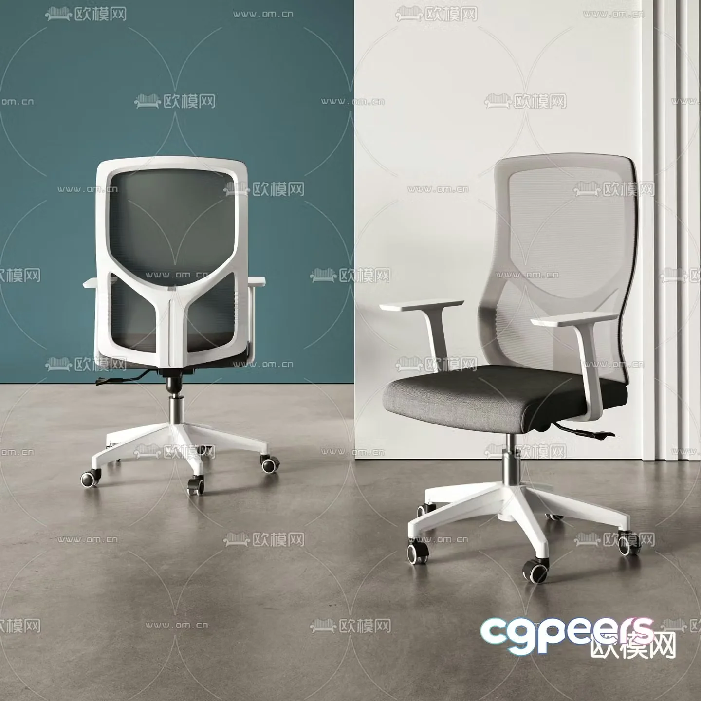 Office chair staff chair 3d model