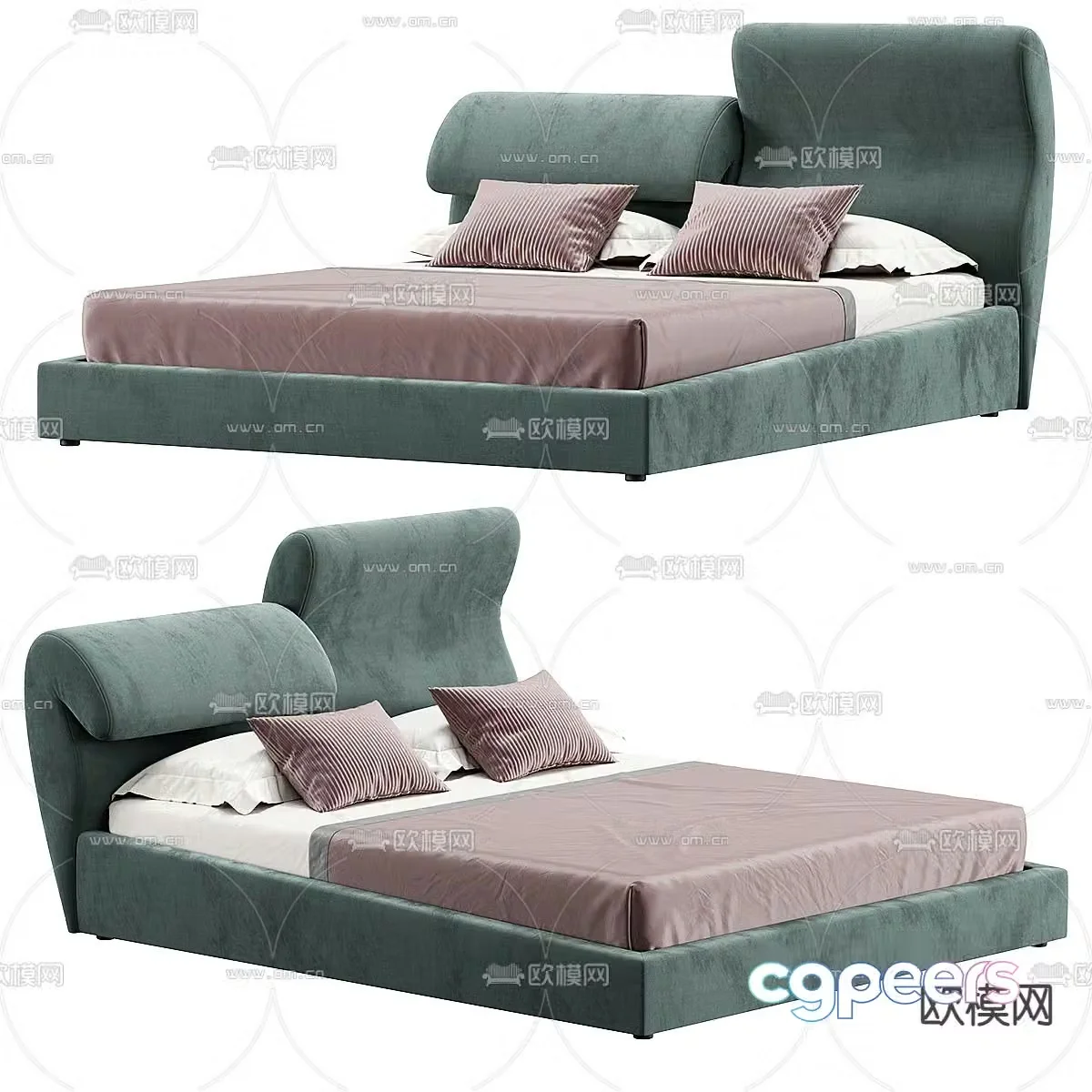 Double bed 3d model