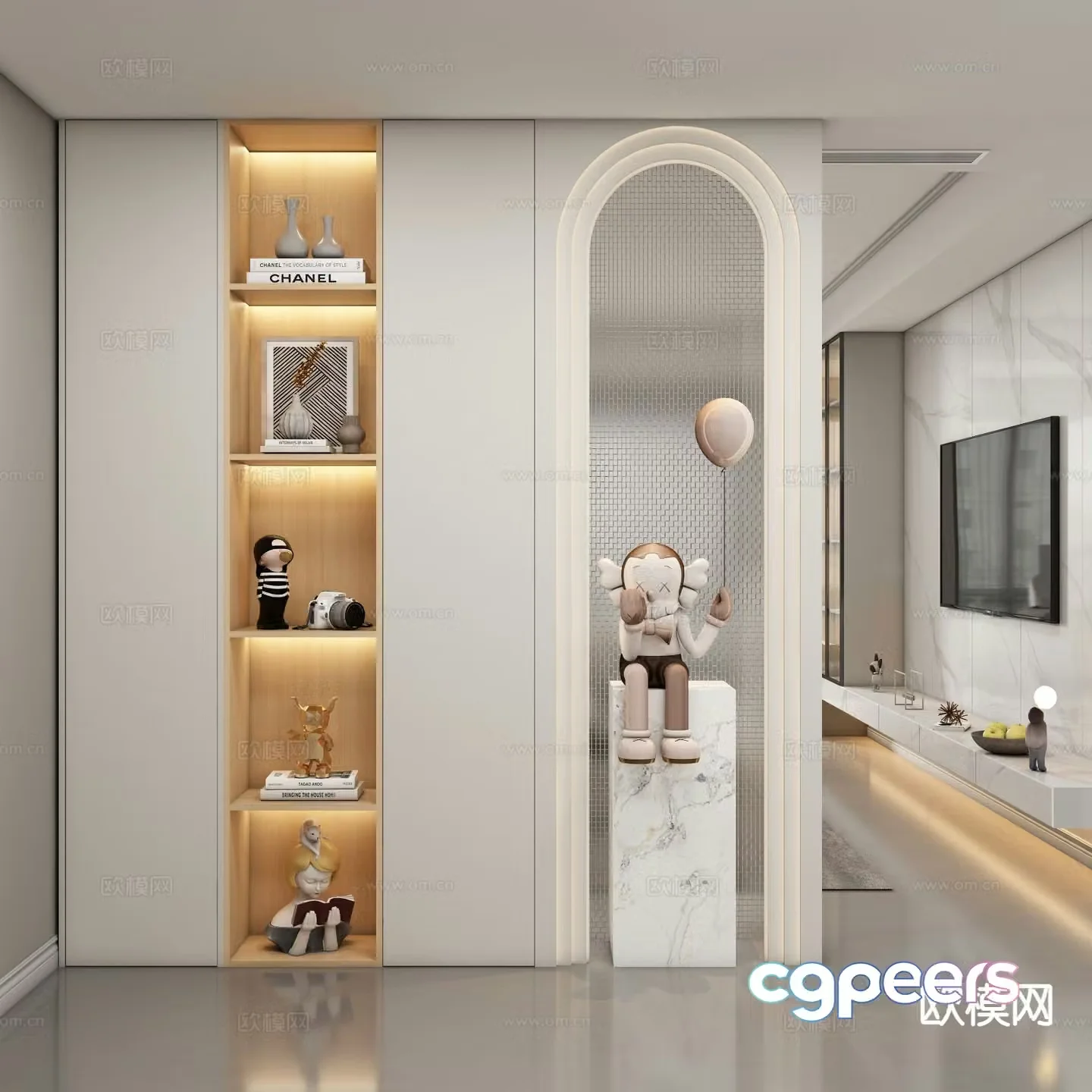Creamy wind partition 3d model