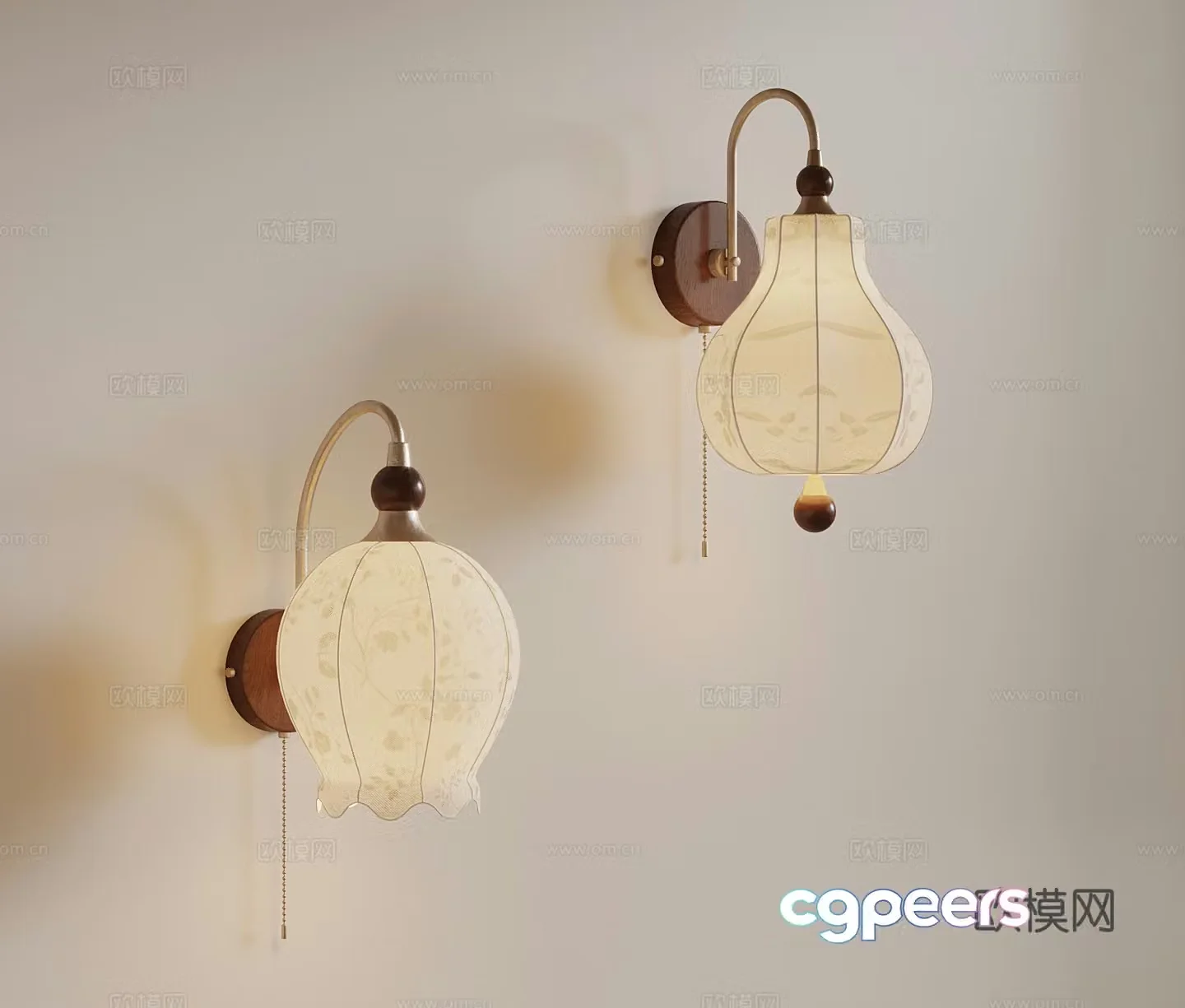 Wall lamp French wall lamp bedside lamp decorative lamp 3d model