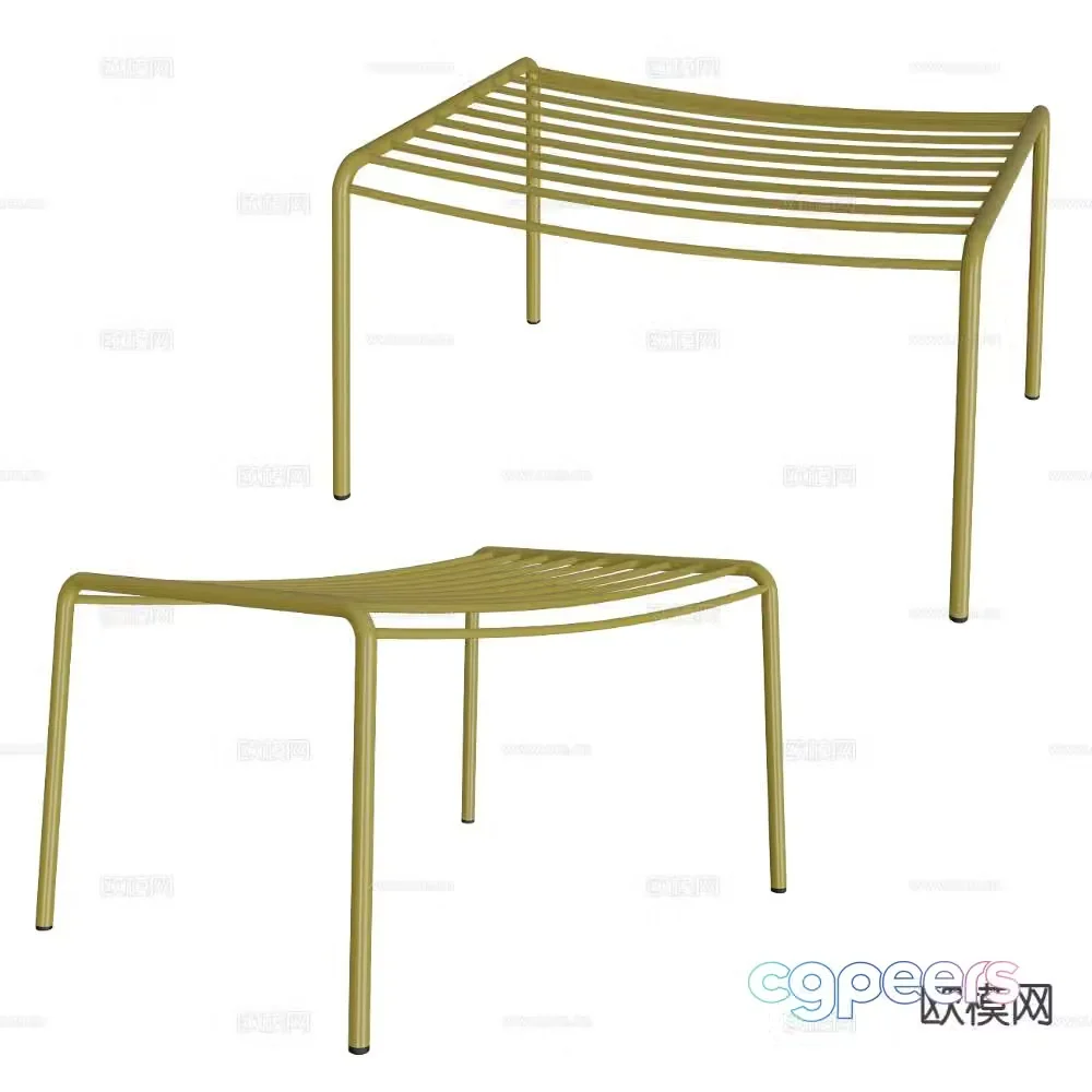 Castil iron stool 3d model