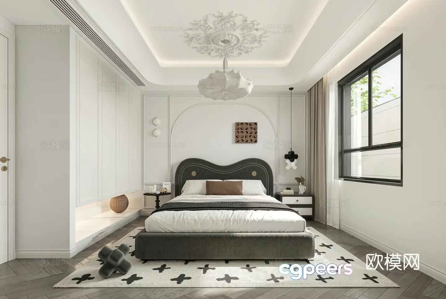 French bedroom master bedroom 3d model
