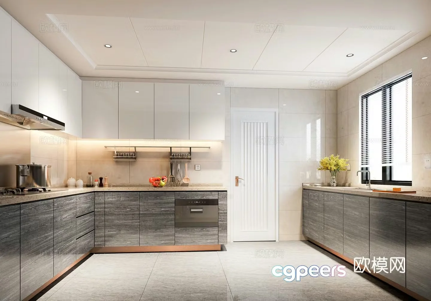 Modern kitchen 3d model