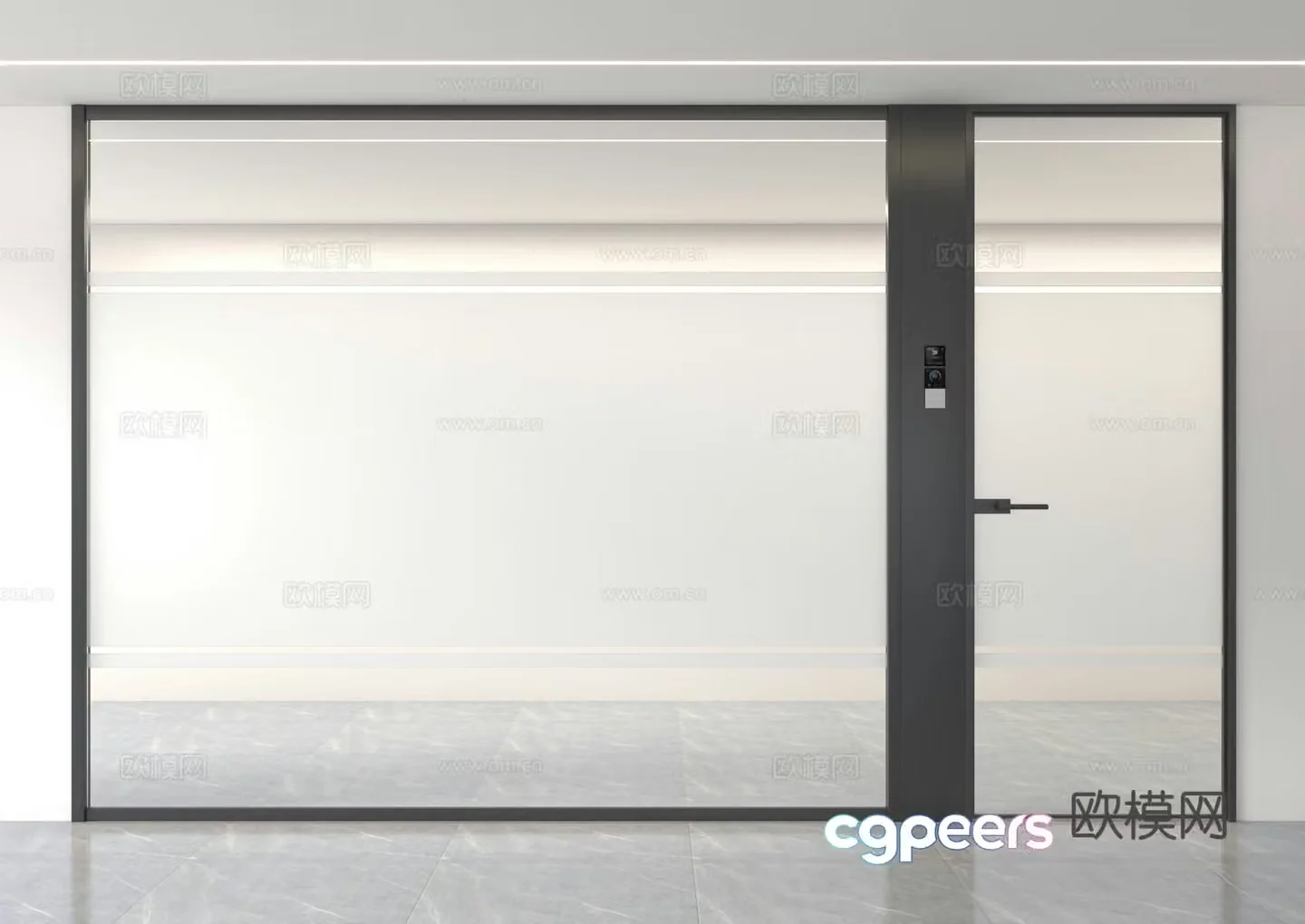 Office glass partition office partition glass partition partition partition door partition conference room grinding 3d model