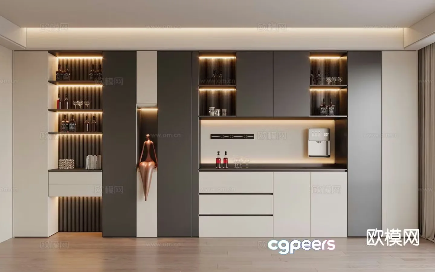 Modern sideboard 3d model