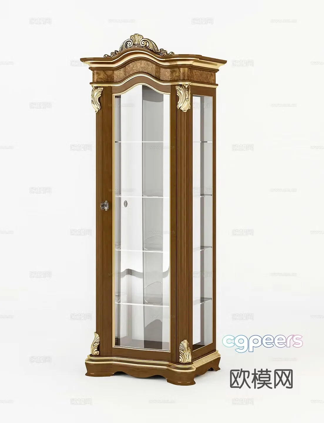 American wine cabinet storage cabinet decoration cabinet glass wine cabinet 3D model