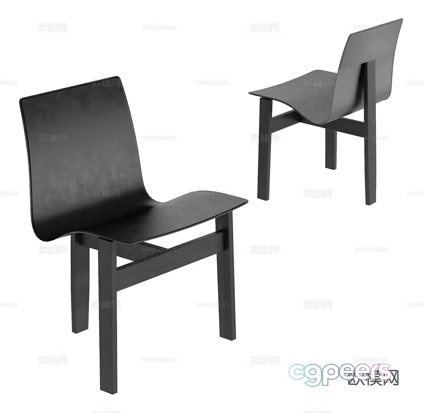 Modern single chair 3d model
