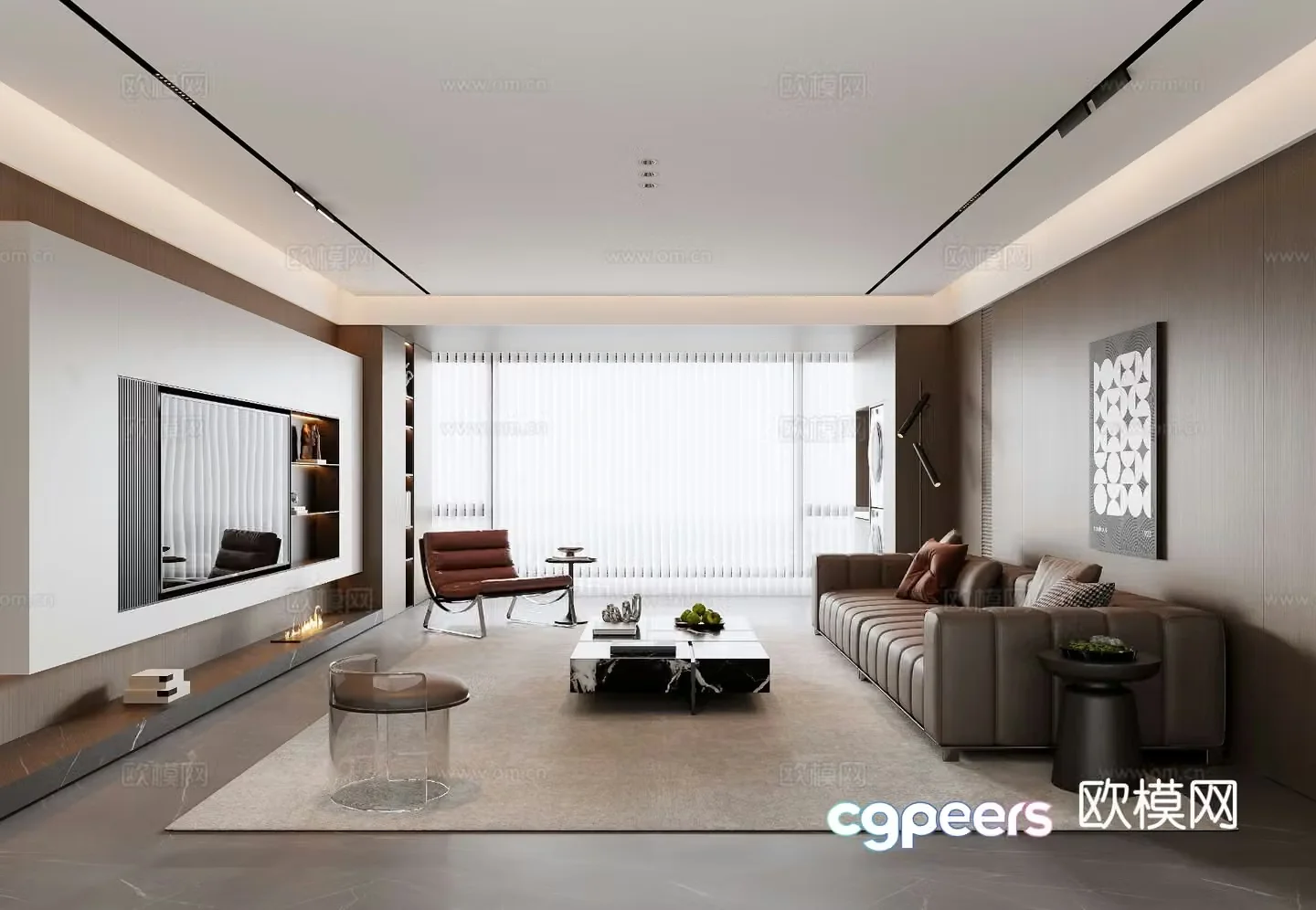Italian living room 3d model