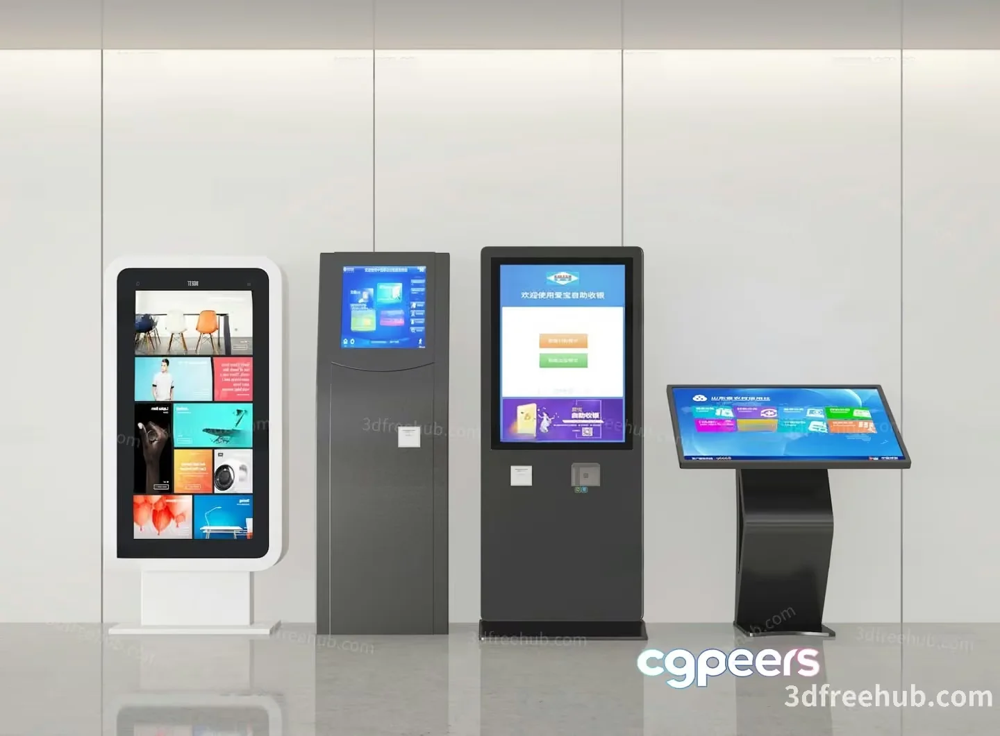Digital Signage Display 3D Model – 20867 – VRAY Render
