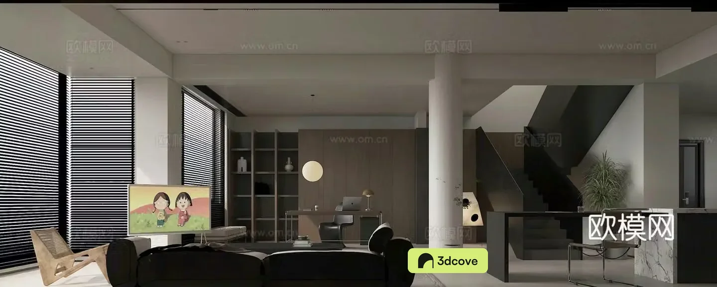 Italian living room 3d model