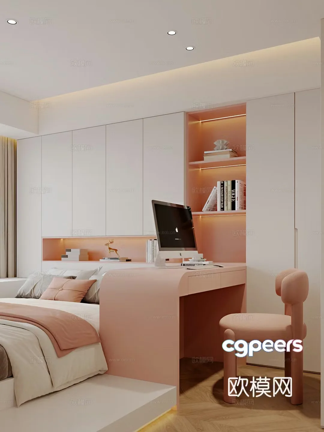 Modern daughter room 3d model