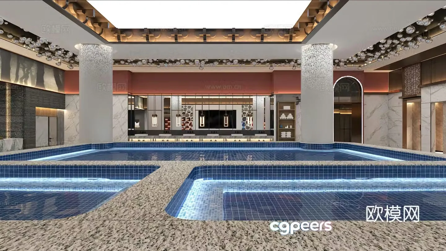 Modern bath center 3d model