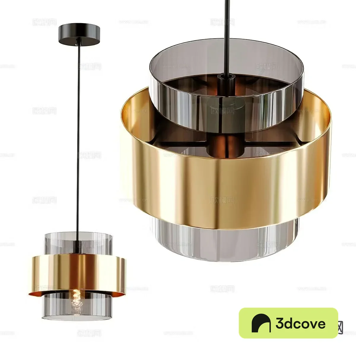 Light luxury glass chandelier