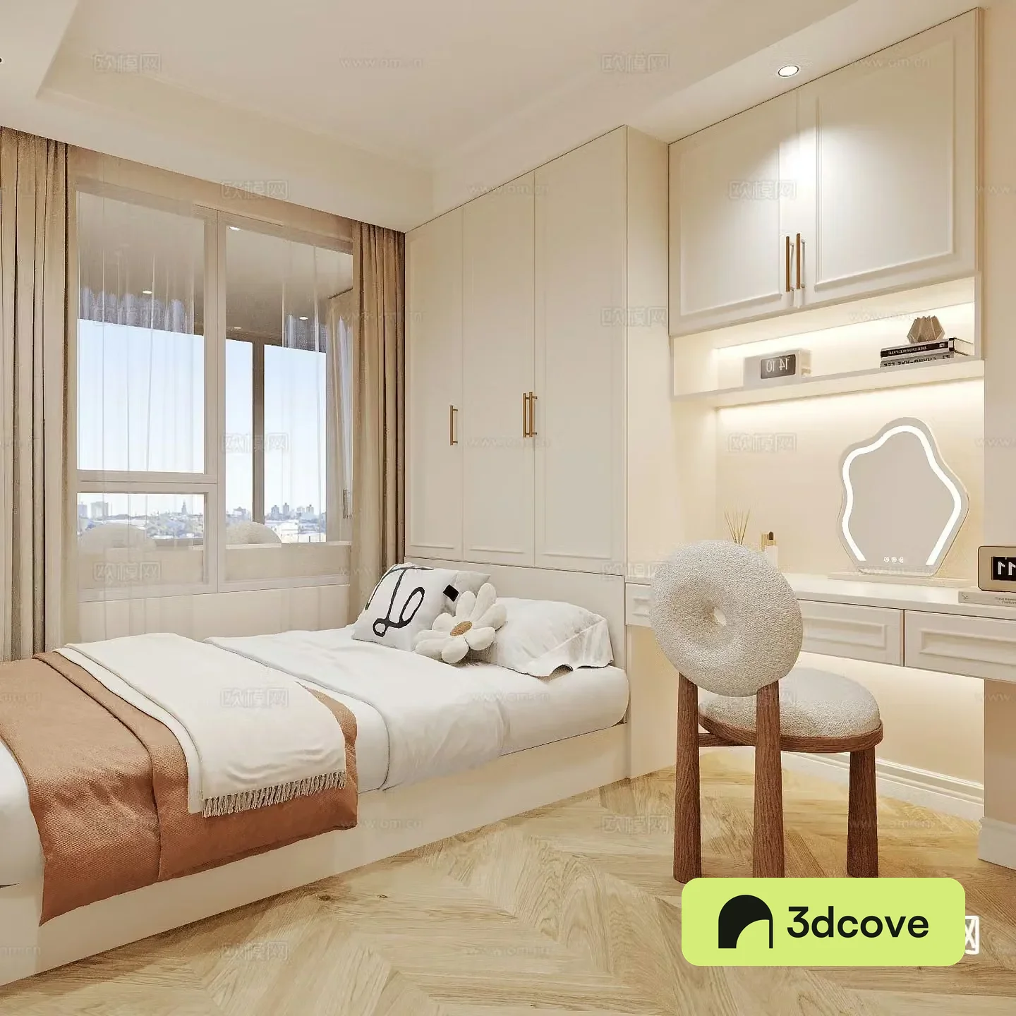 Cream style tatami bedroom
