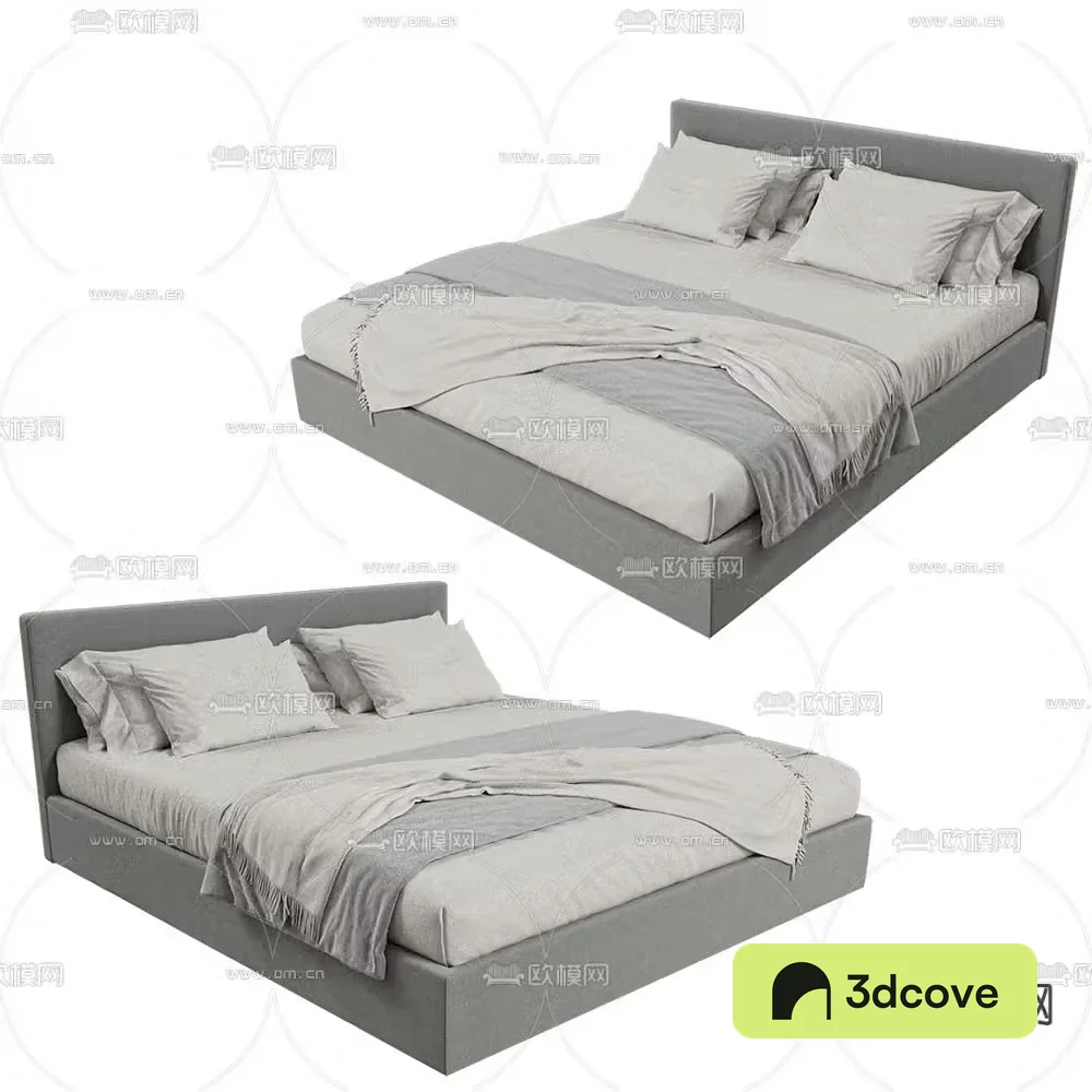 Beds one modern double bed