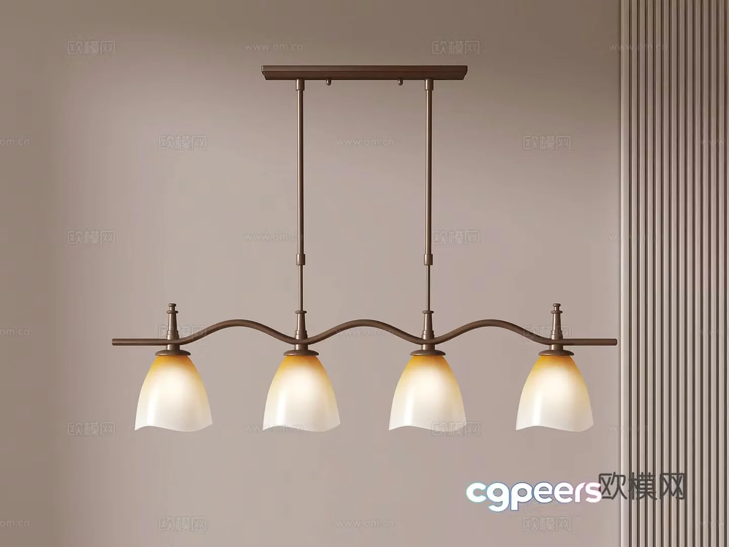 3D model of medieval style chandelier
