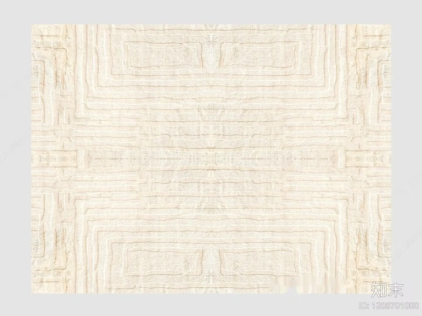 A Beige Rug With A Geometric Pattern 3D Model – 8896 – VRAY Render