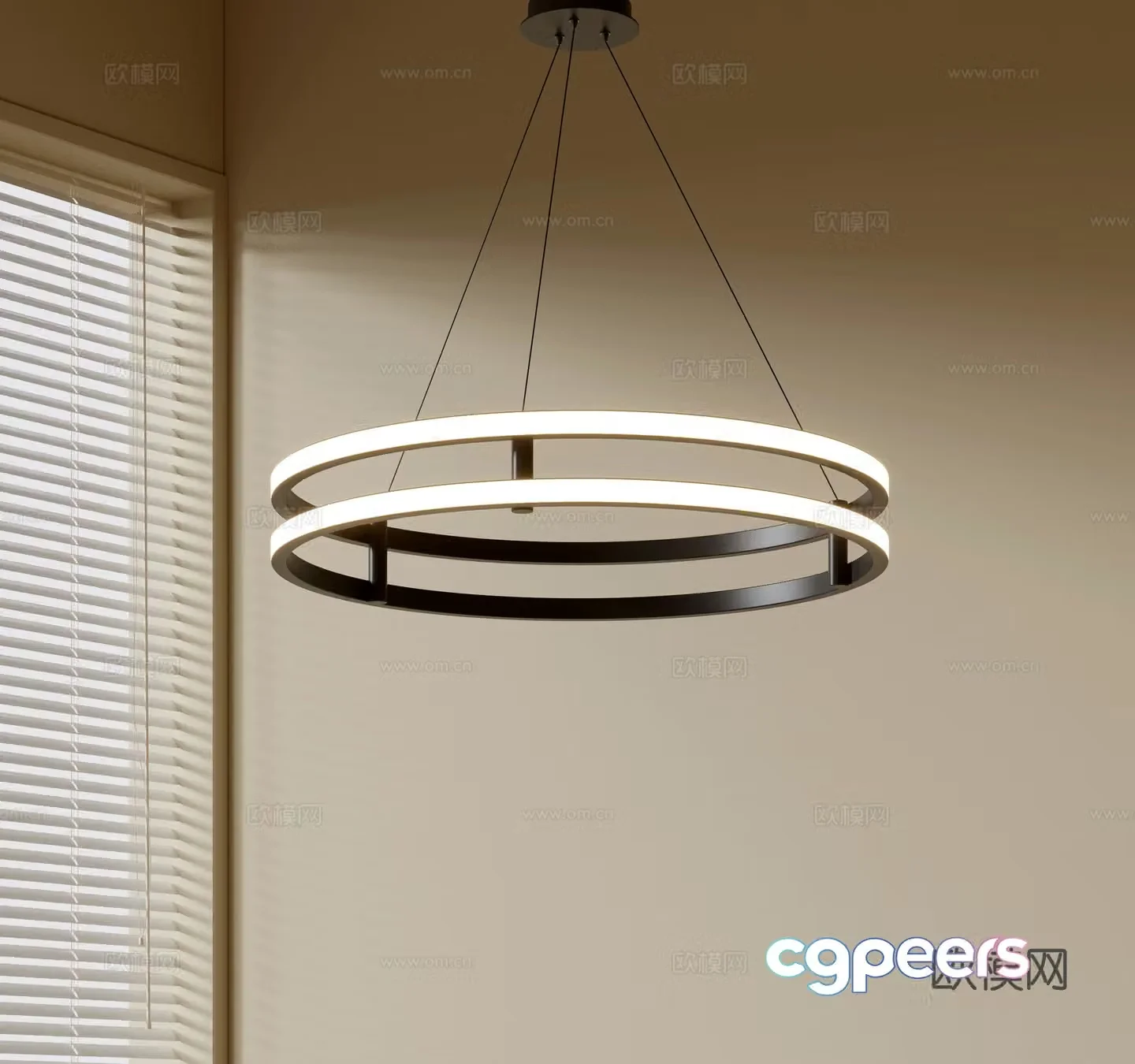 Modern simple chandeliers Nordic style chandeliers Mediterranean style chandeliers Study lamp combination Restaurant lamp 3D model