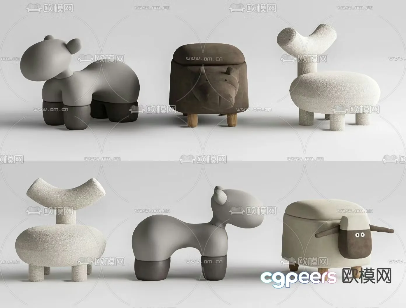 Children’s chair stool 3d model