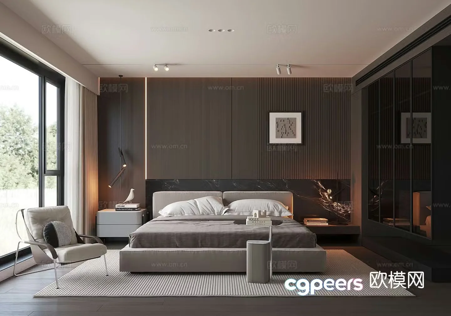 Modern home bedroom 3d model
