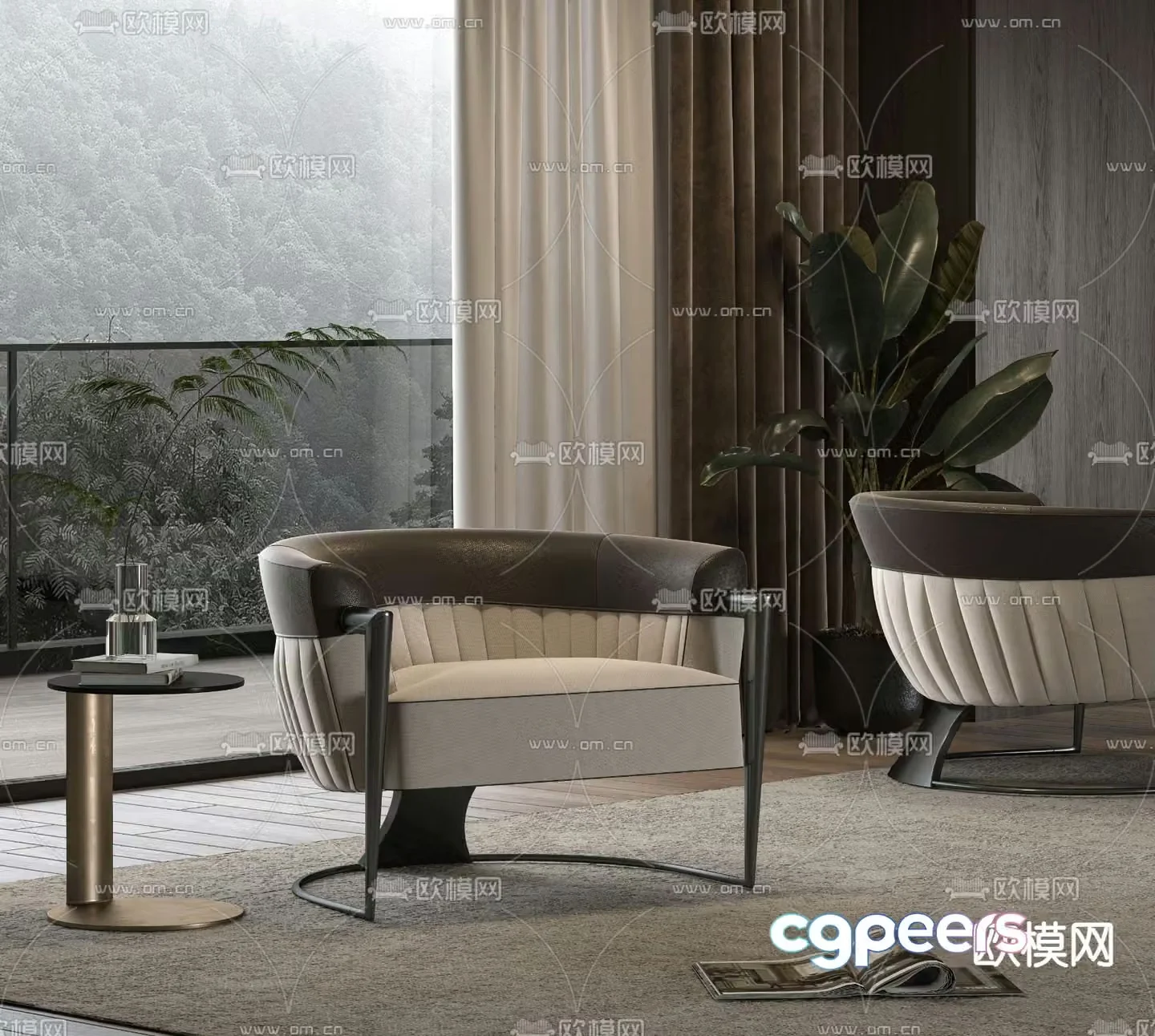 Sofa chair leisure chair armchair 3d model