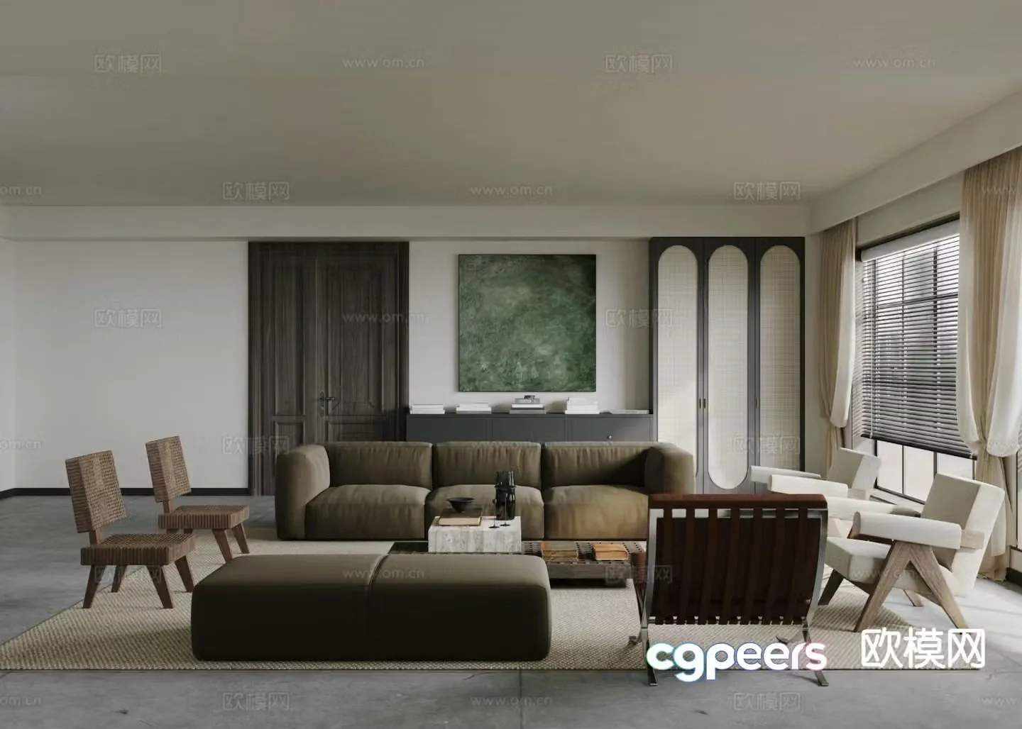 Medieval style living room 3D model