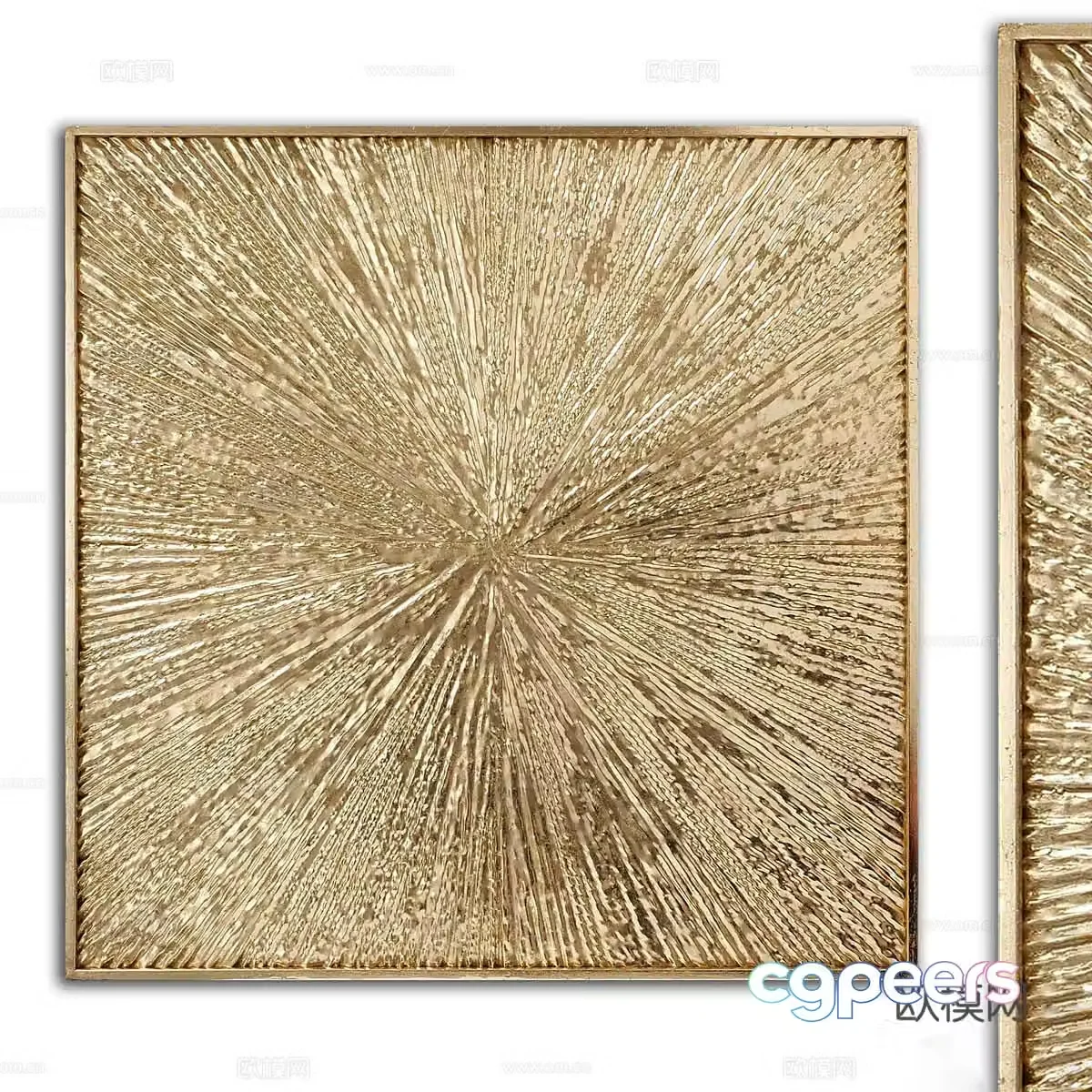 Abstract painting hanging painting 3d model