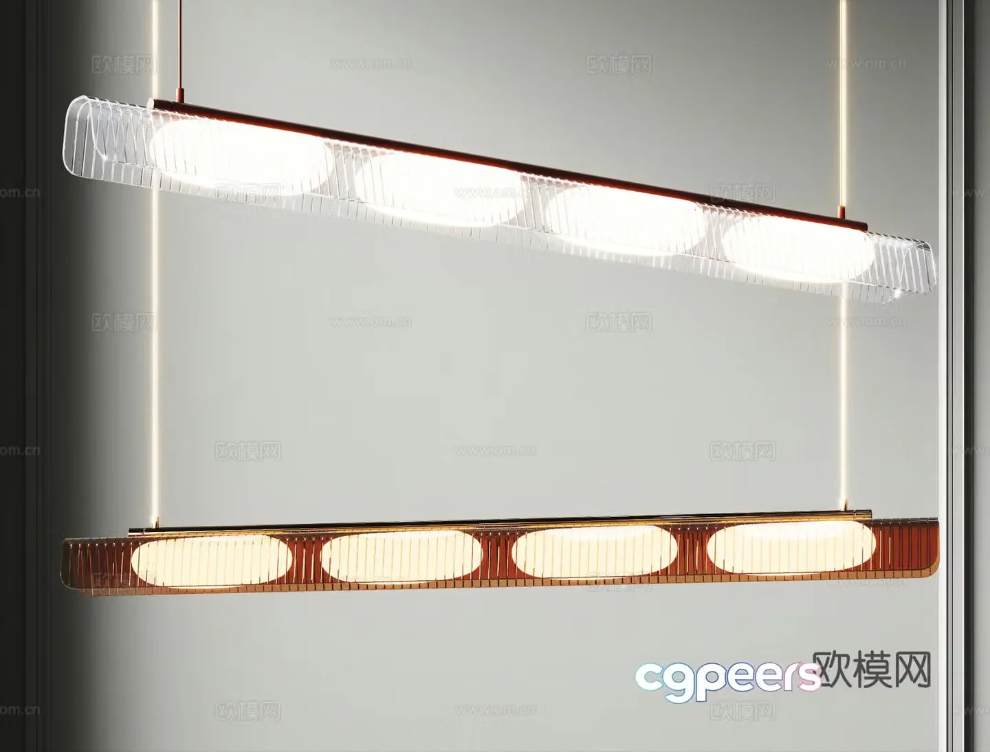 Modern Chandeliers Glass Chandeliers Long Strip Chandeliers Restaurant Chandeliers Art Chandeliers 3D Model