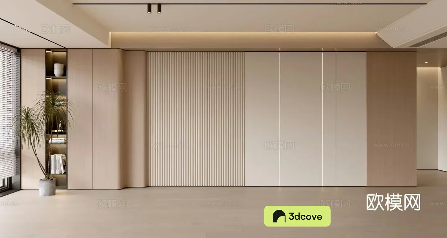 Modern minimalist background wall Sofa background wall
