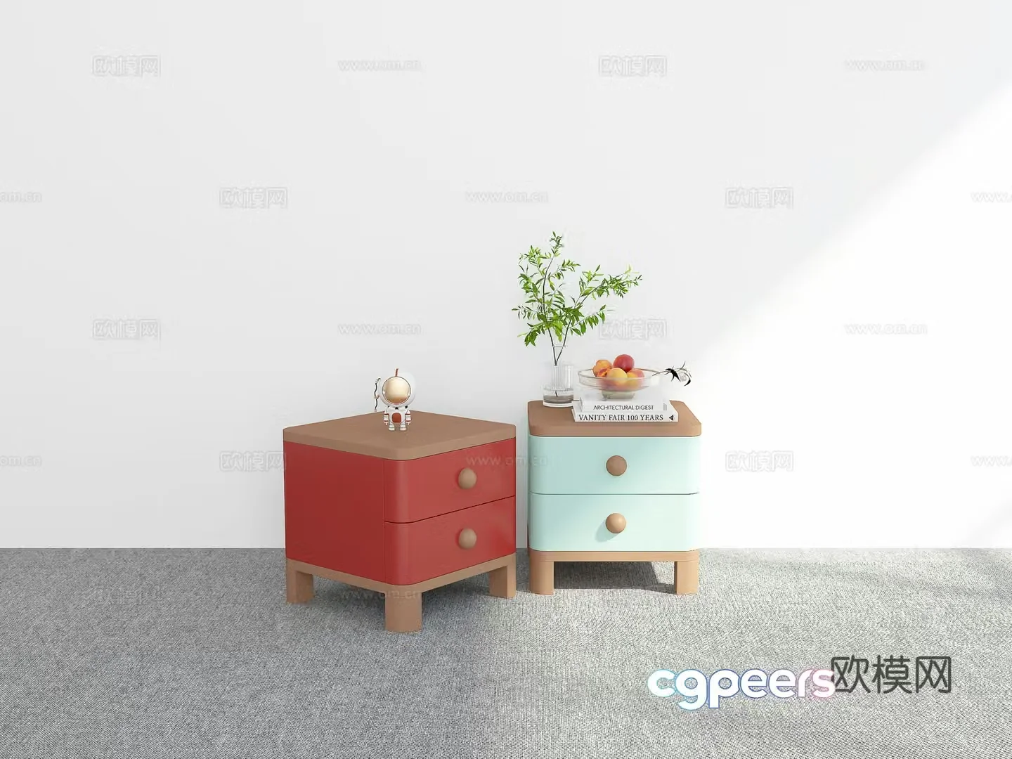 Modern night table 3d model