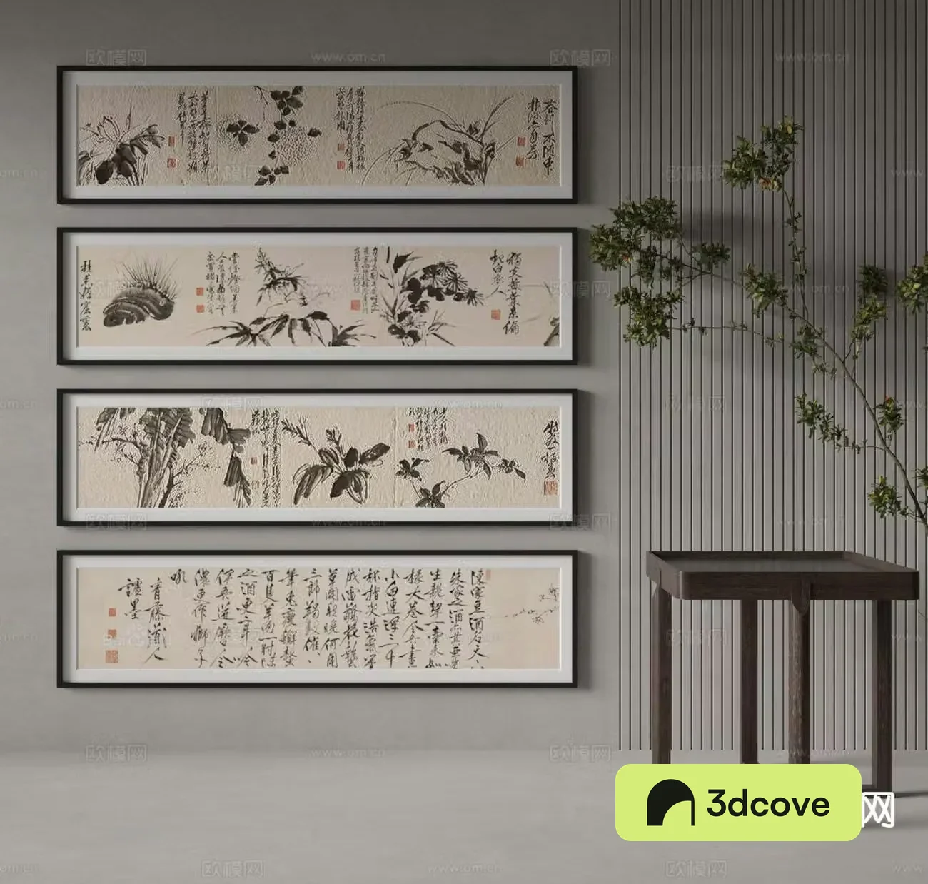Chinese decorative painting banner hanging ink painting
