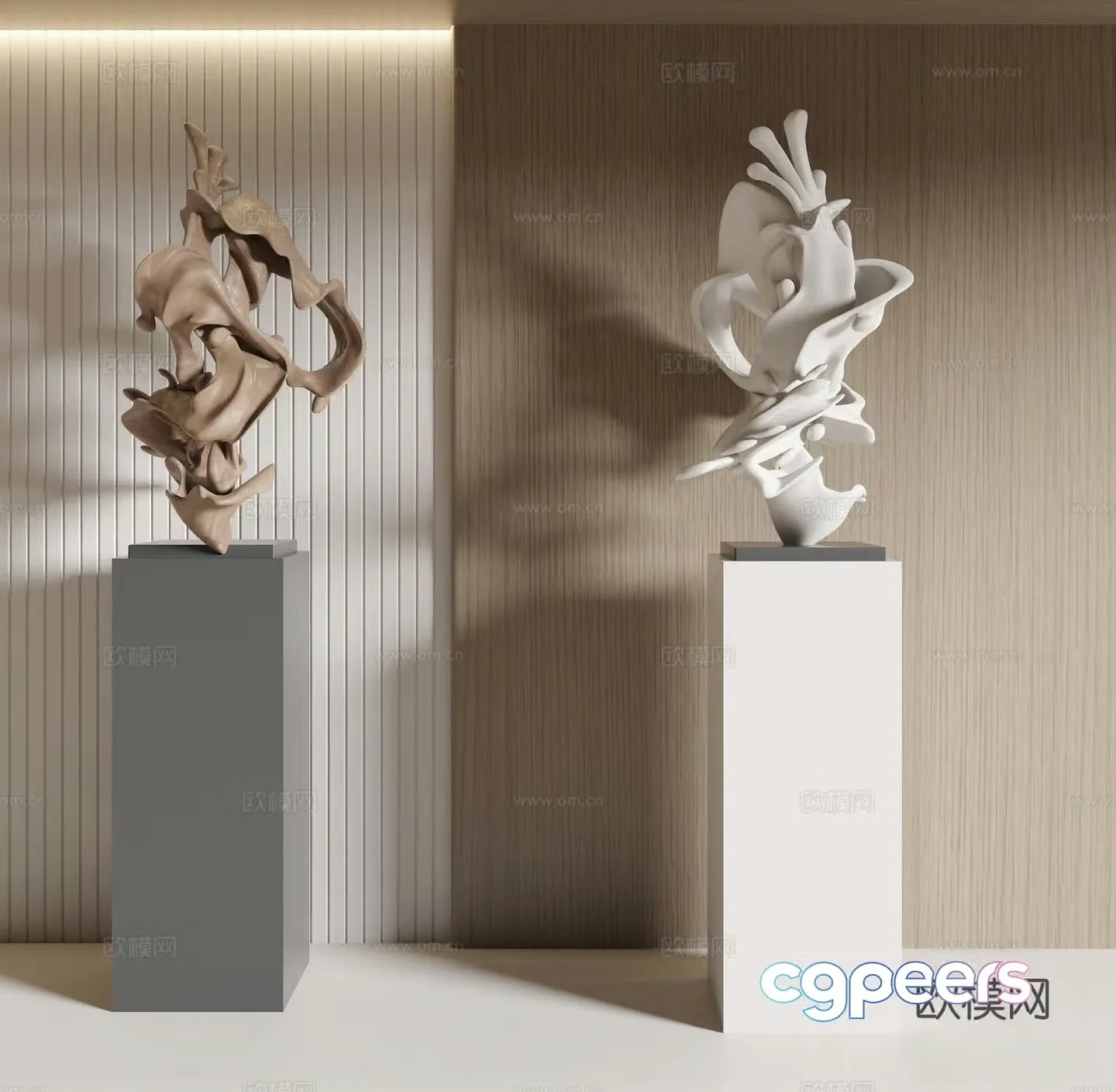 Plaster sculpture art ornament 3d model