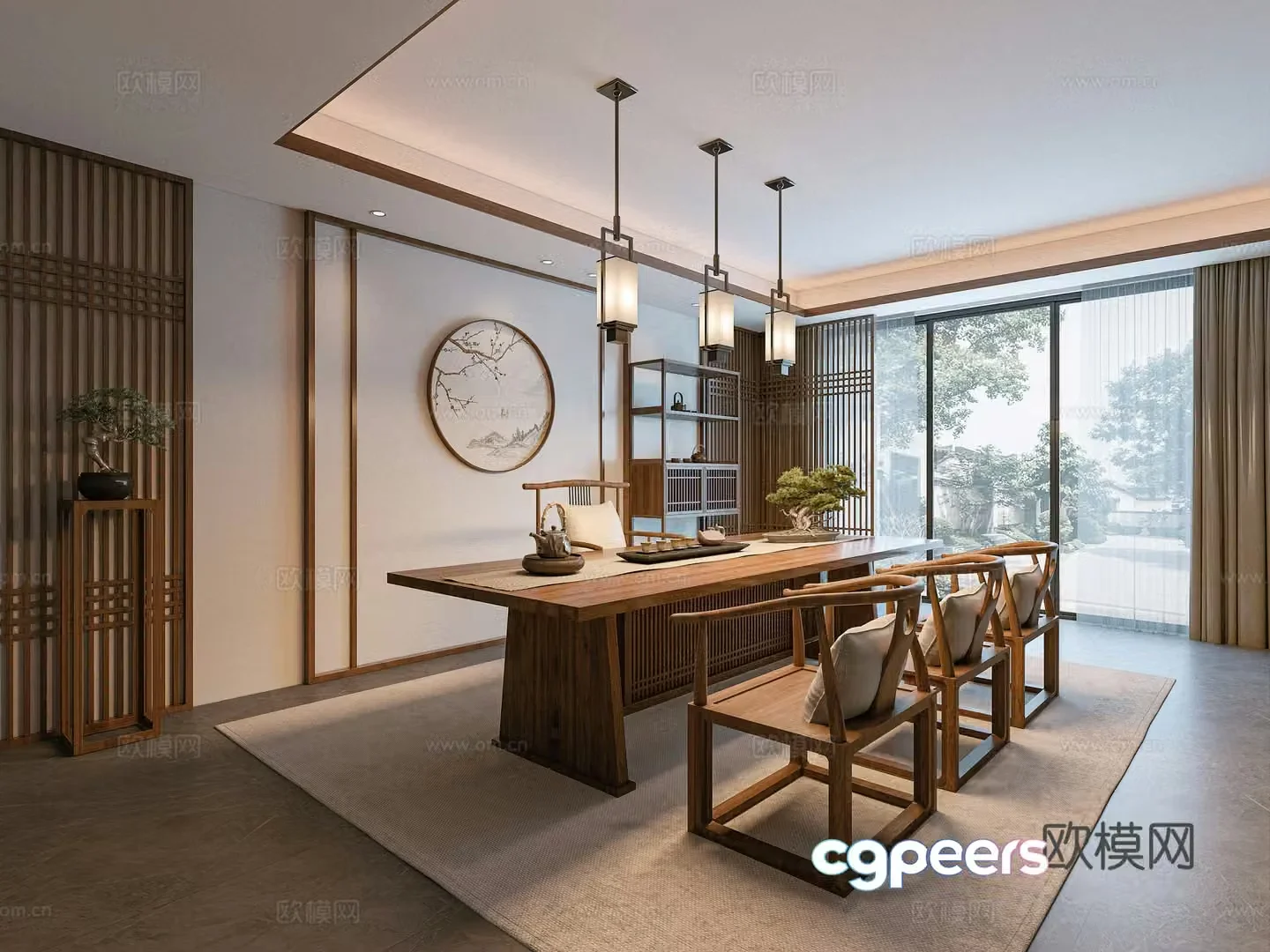 New Chinese tea room 3D model